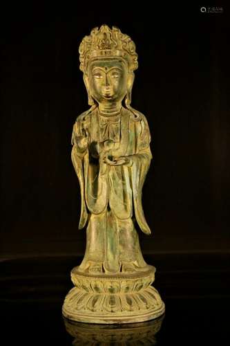 A bronze guanyin