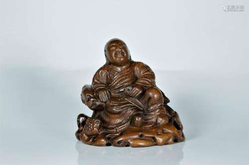 A bamboo carved luohan