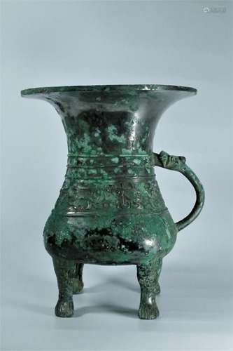 A bronze jug