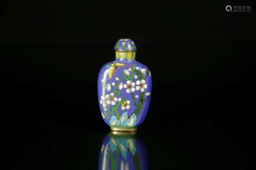 A cloisonne 'flower' snuff bottle