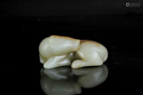 A white jade deer