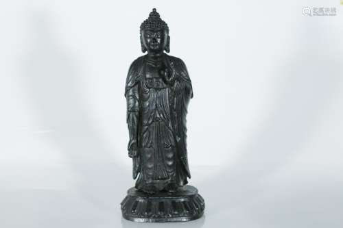 A bronze figure of buddha sakyamuni