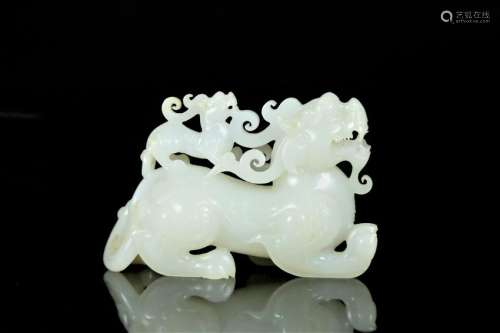 A white jade dragons