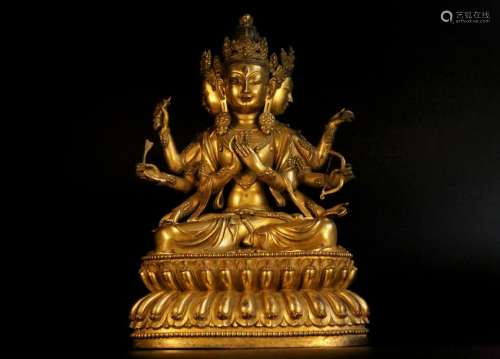 A gilt-bronze figure of vajratara