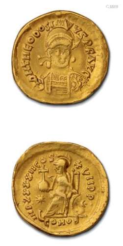 THÉODOSE II (402 450) Solidus. 4,25 g. Constantino…