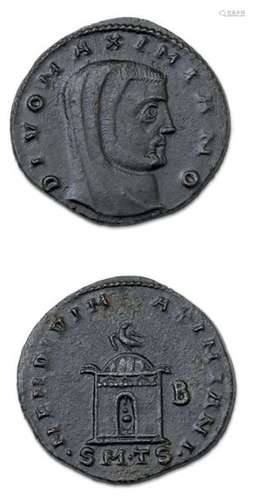 Lot: Follis: 4 exemplaires posthumes. Maximien Her…