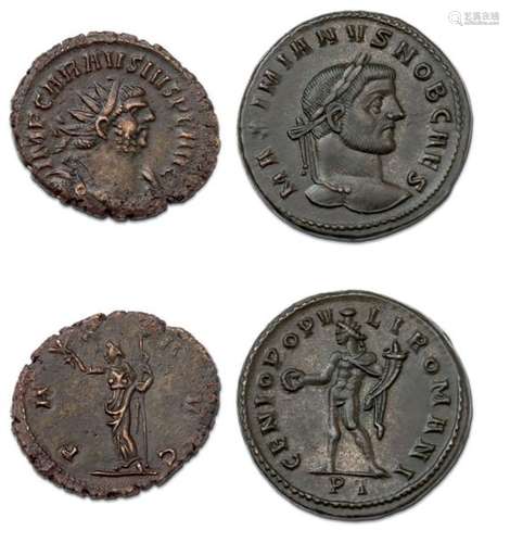 Lot: Follis: 8 exemplaires. Dioclétien Maximien He…