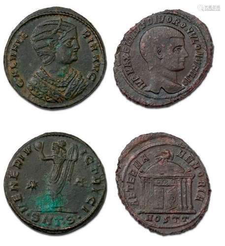 Lot: Follis 6 exemplaires. Galère Galeria Valeria …