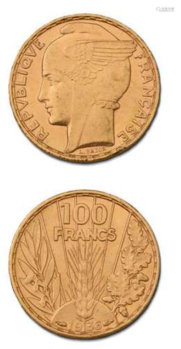 100 francs or, type Bazor. 1936. G. 1148. Splendid…