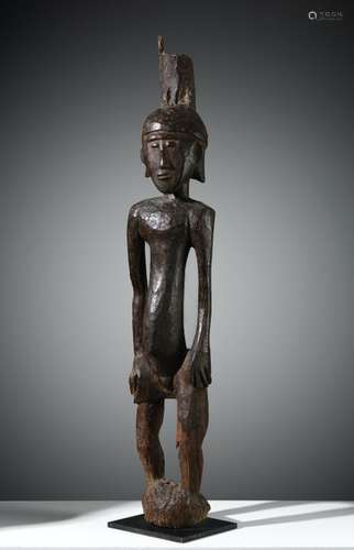 Sculpture Senufo Côte d'Ivoire Bois. H. 94 cm Inté…