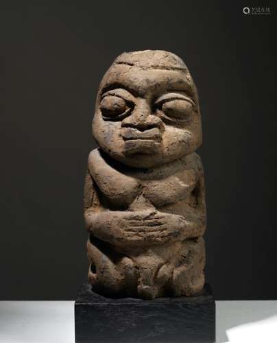 Sculpture Bini Nigeria Terre cuite. H. 25 cm Rare …