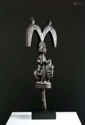 Sceptre Yoruba Nigeria Bois. H. 54 cm Rare sceptre…