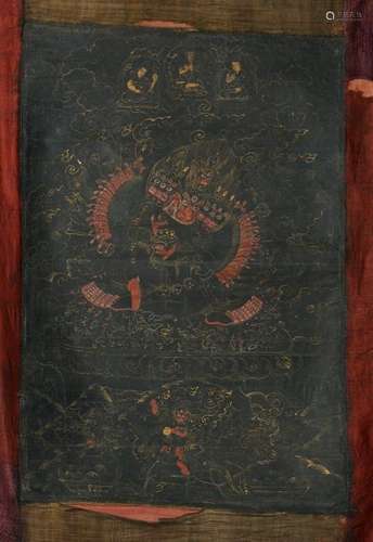 Yamantaka Tibet. C. 19° siècle Détrempe sur toile.…