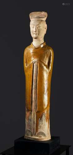 Statuette de dignitaire Chine. Dynastie Tang. C. 7…