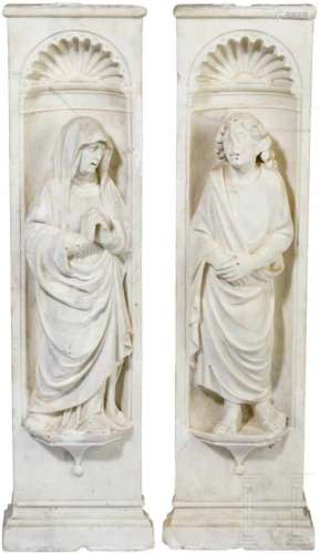 Ein seltenes Paar barocker Heiligendarstellungen, Italien, frühes 17. Jhdt.Als Gegenstücke