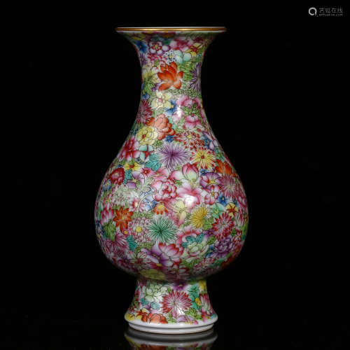 A Chinese Famille-Rose Porcelain Vase