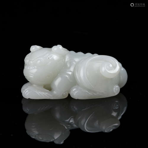 A Chinese Carved Jade Tiger