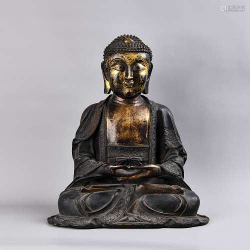 A Chinese Gilt Bronze Figure of Buddha