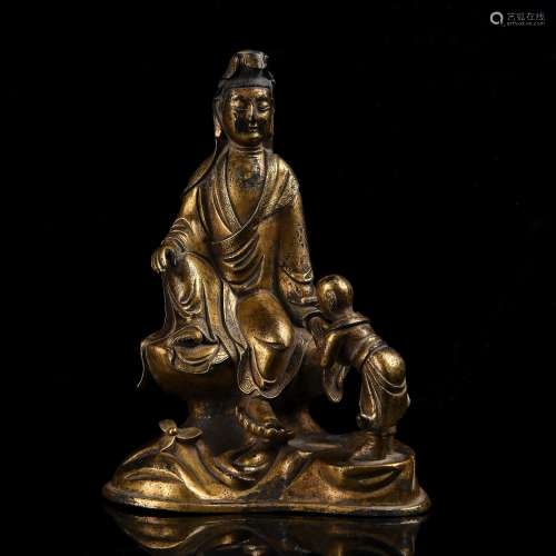 A Chinese Gilt Bronze Figure of Buddha