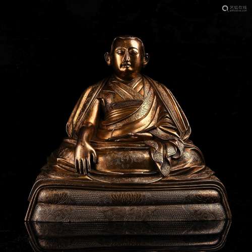 A Chinese Gilt Bronze Figure of Buddha