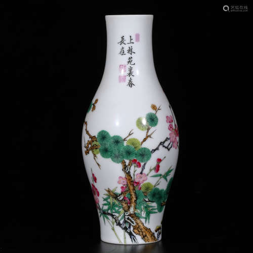 A Chinese Enamel Glazed Porcelain Vase