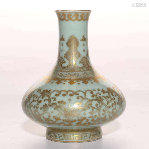 A Chinese Celadon Glazed Porcelain Vase