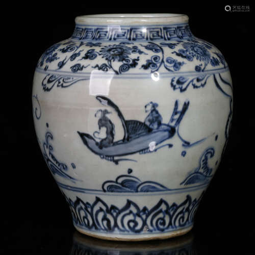 A Chinese Blue and White Porcelain Jar