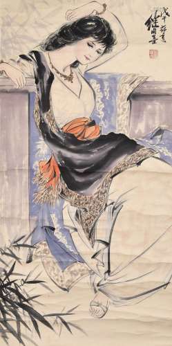 A Chinese Painting, Liu Jilu Mark