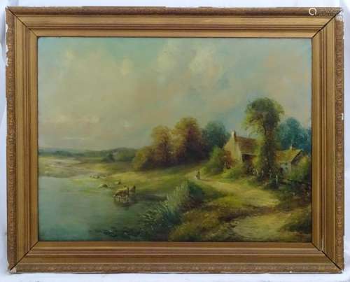 Indistinctly signed, XIX, Oil on canvas, Country vista