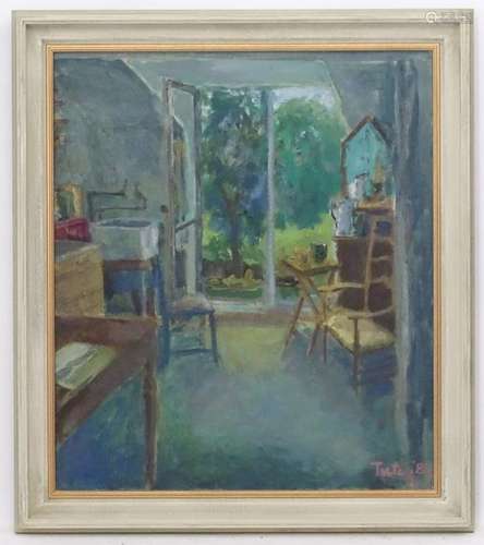 Sophie Tute, 1960, British, Oil on canvas, 'Interior at