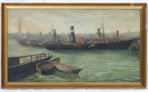 ? Baldock, 1922, Oil on canvas, 'Grimsby Fish Dock