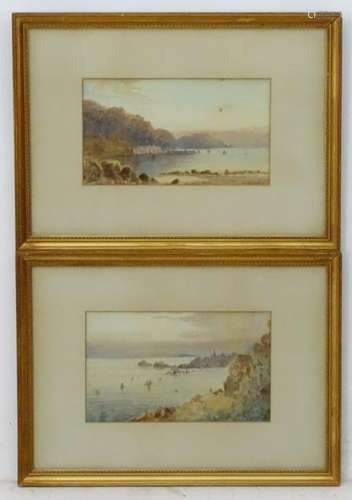 A. Coleman, XIX, Watercolour, a pair, Coastal scenes,