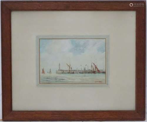 Maurice Randall (1865-1950), Oil on card, Shipping at