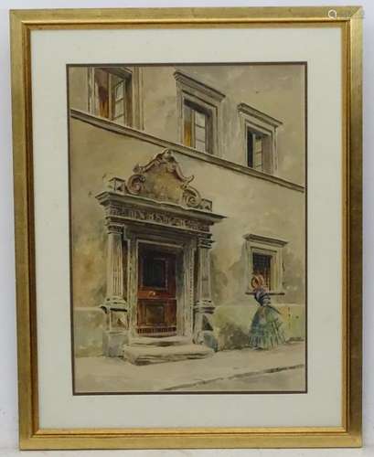 C Rehn, 1946, Swiss School, Watercolour,  An ornate