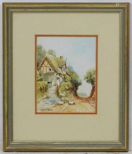 Charles W Morsley, XX, Watercolour,  'Mid-day, Pause',