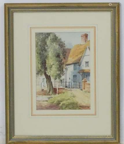 Charles Morsley, XX, Watercolour,  'Kersey Splash,