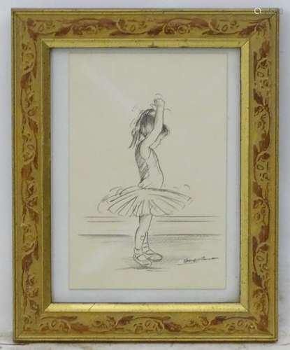 Steve O'Connor, XX, Pencil sketch, A young ballerina,