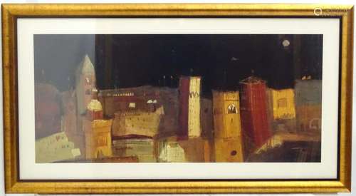 After Georg Gruola, XX, Coloured print, Marrakesh in