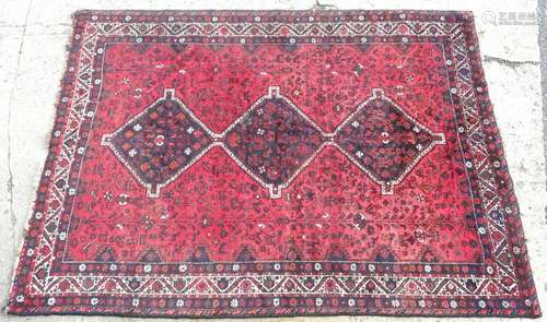 Rug / Carpet: A hand made Persian woolen carpet with