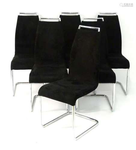 Vintage Retro : a set of Mid Century cantilever black