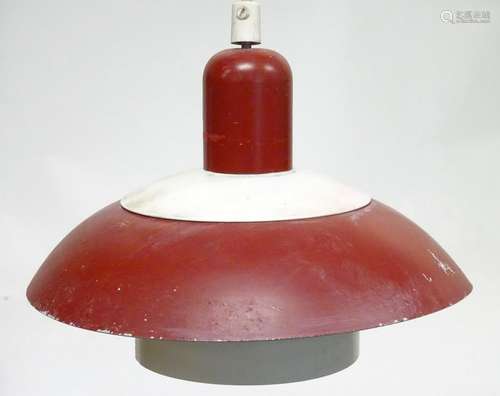 Vintage Retro: a Danish (Scandi) hanging pendant lamp,