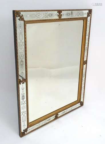 A late 19thC / early 20thC Venetian style mirror,