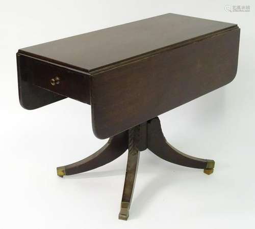 A mid / late 19thC mahogany pembroke table with a