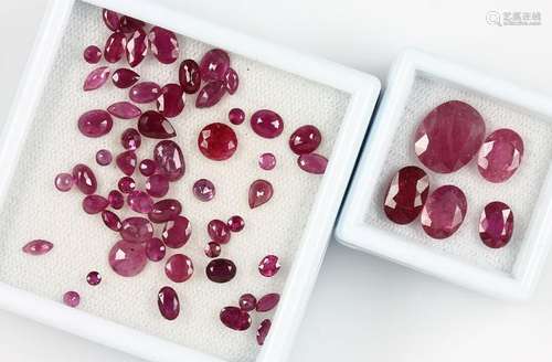 Lot loose rubies