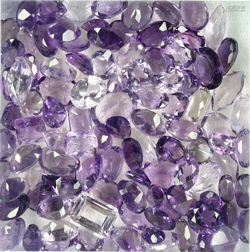 Lot loose amethyst