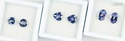 1x pair of loose tanzanites