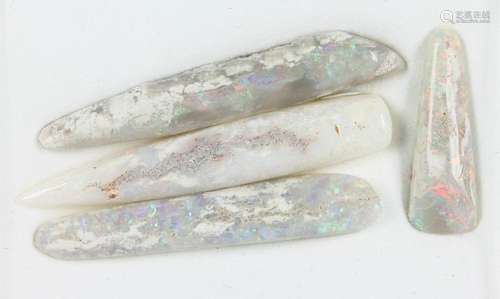 Lot 4 loose opal belemnites