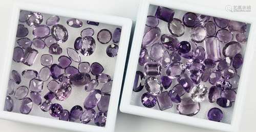 Lot loose amethysts