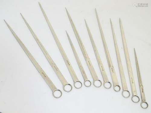 Collection of Meat Skewers: 10 Edwardian Silverplate