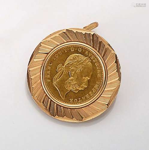18 kt gold coin pendant/brooch